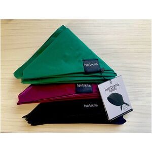 3 Hairbrella Waterproof, Satin-Lined Bandanas